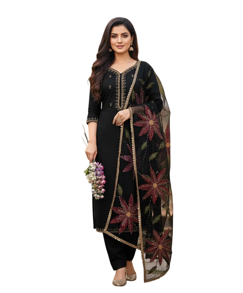 Organza Shirt Luxury Handwork Outfit