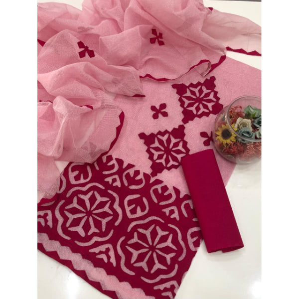 Elegant Appliqué Khadi Net Collection