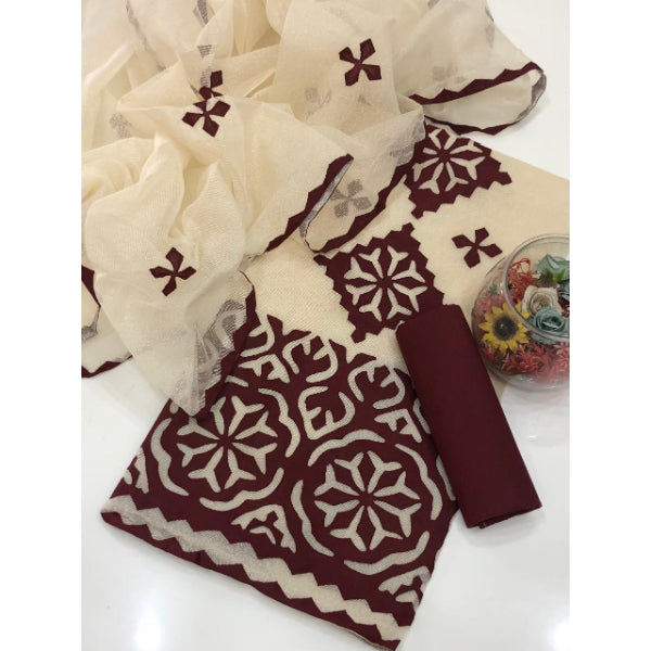 Elegant Appliqué Khadi Net Collection