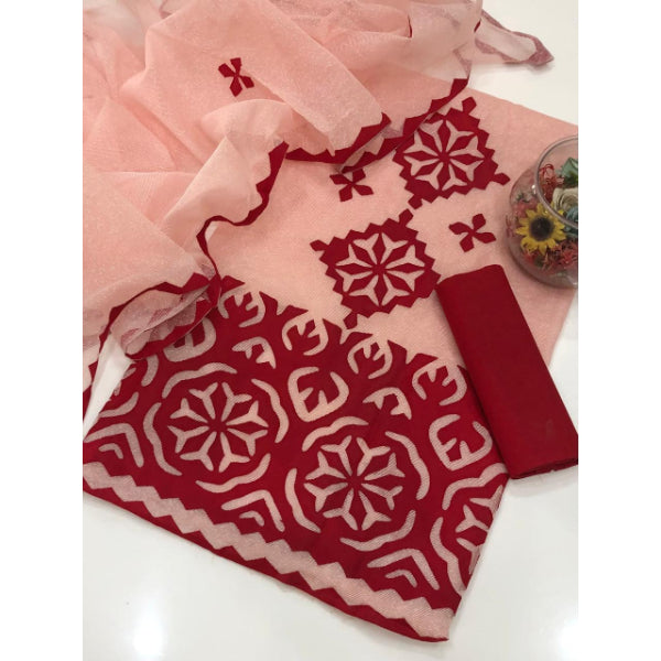 Elegant Appliqué Khadi Net Collection